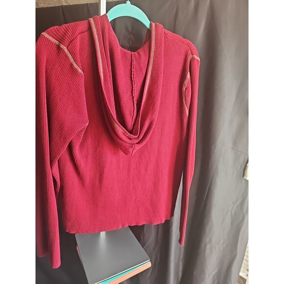 Gloria Vanderbilt Burgundy Full Zip Up Sweatshirt Jacket – Women’s XL - Picture 3 of 3